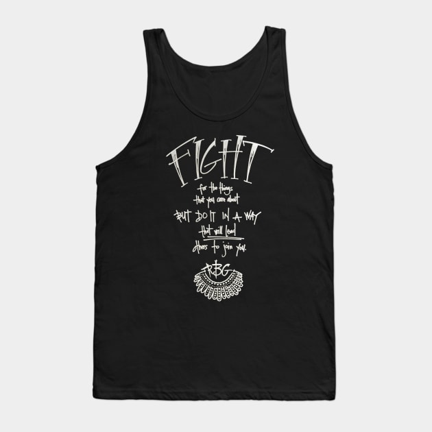 fight like RBG Tank Top by RiseandInspire